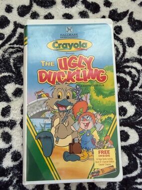 Crayola The Ugly Duckling VHS - Green and Blue Cartoon Cover